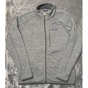 Patagonia Full Zip Fleece Sweater Men's Large Gray Outdoor Jacket 25527FA15
